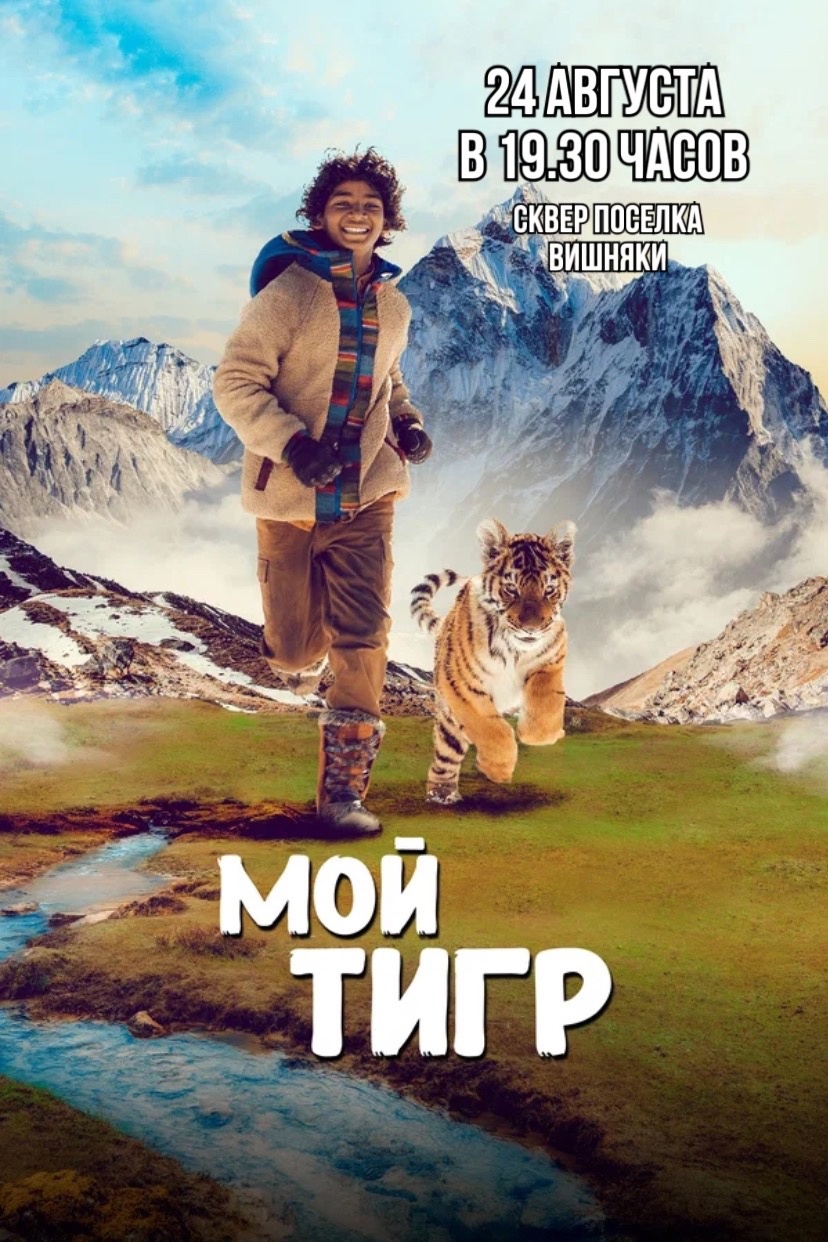Просмотр фильма для всей семьи под открытым небом.